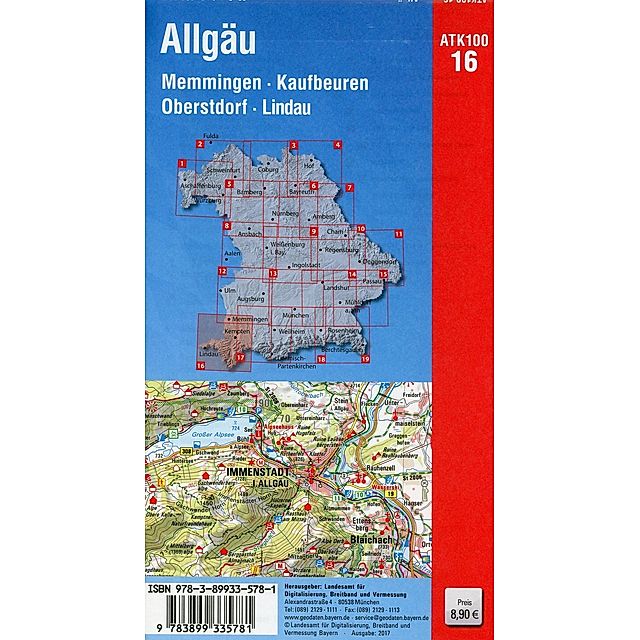 Amtliche Topographische Karte Bayern Allgäu Buch versandkostenfrei