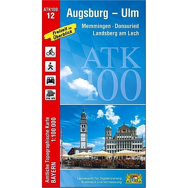 Amtliche Topographische Karte Bayern Augsburg - Ulm
