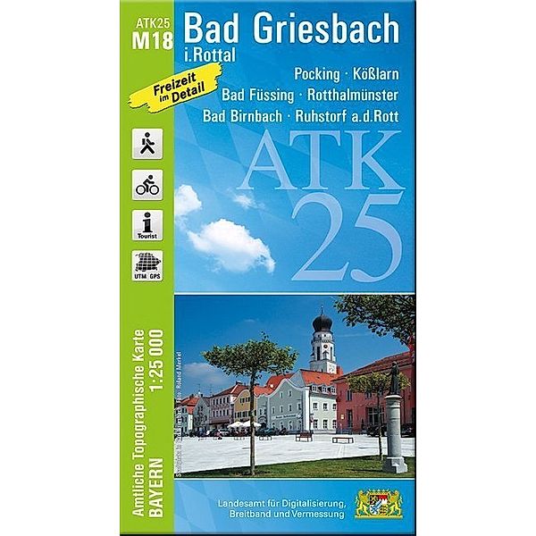 Amtliche Topographische Karte Bayern Bad Griesbach i.Rottal, Breitband und Vermessung, Bayern, Landesamt für Digitalisierung