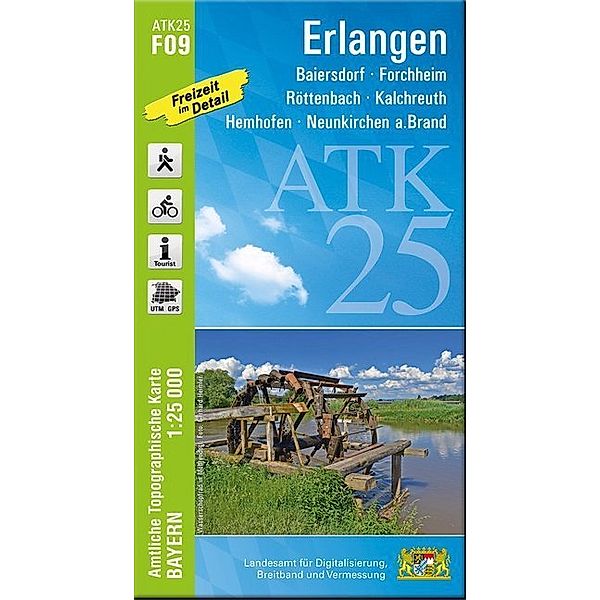 Amtliche Topographische Karte Bayern Erlangen, Breitband und Vermessung, Bayern Landesamt für Digitalisierung