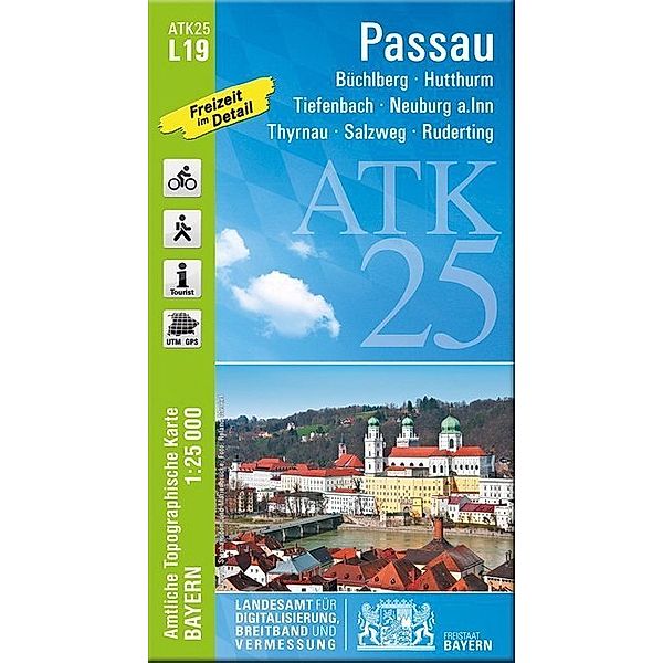 Amtliche Topographische Karte Bayern Passau, Breitband und Vermessung, Bayern, Landesamt für Digitalisierung