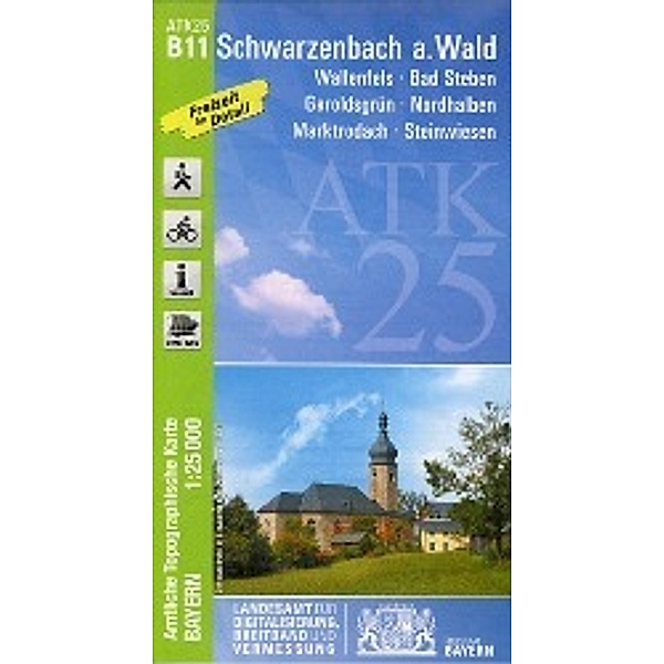 Amtliche Topographische Karte Bayern Schwarzenbach a. Wald