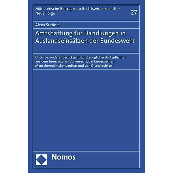 Amtshaftung für Handlungen in Auslandseinsätzen der Bundeswehr, Alexa Surholt