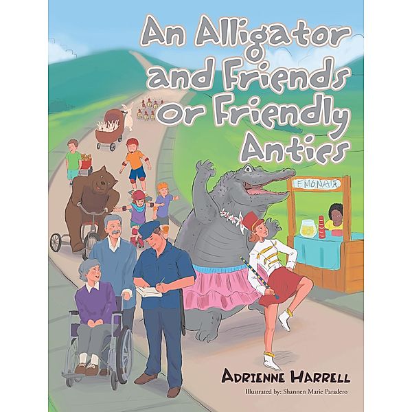 An Alligator and Friends or Friendly Antics, Adrienne Harrell