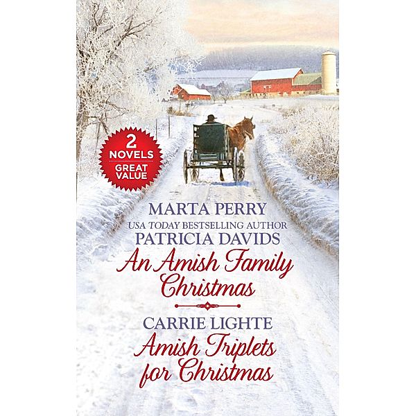 An Amish Family Christmas and Amish Triplets for Christmas, Marta Perry, Patricia Davids, Carrie Lighte