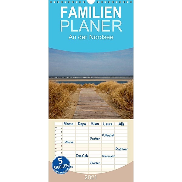 An der Nordsee - Familienplaner hoch (Wandkalender 2021 , 21 cm x 45 cm, hoch), Kattobello