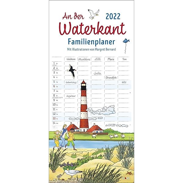 An der Waterkant Familienplaner Kalender 2022