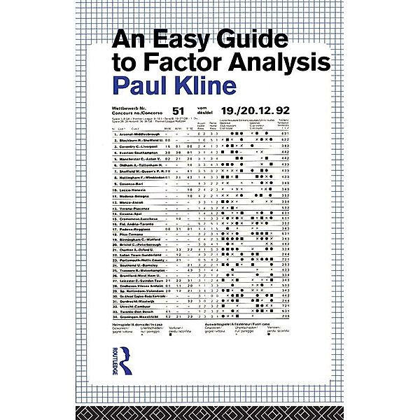 An Easy Guide to Factor Analysis, Paul Kline