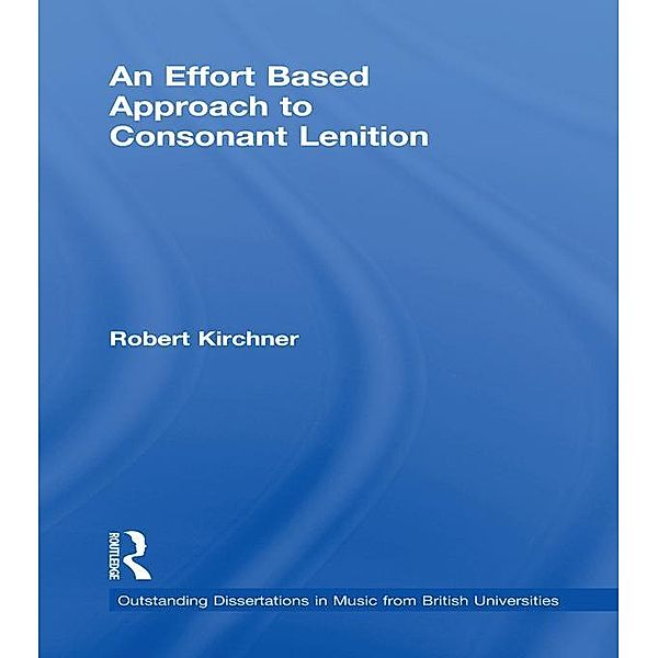 An Effort Based Approach to Consonant Lenition, Robert Kirchner