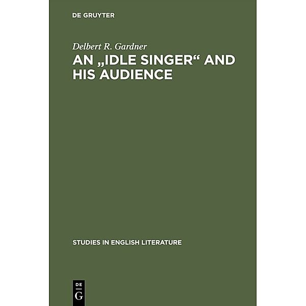 An Idle Singer and his audience, Delbert R. Gardner