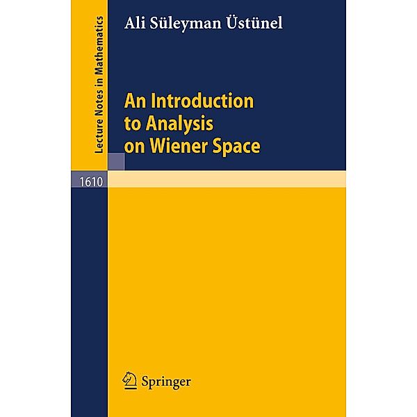 An Introduction to Analysis on Wiener Space / Lecture Notes in Mathematics Bd.1610, Ali S. Üstünel