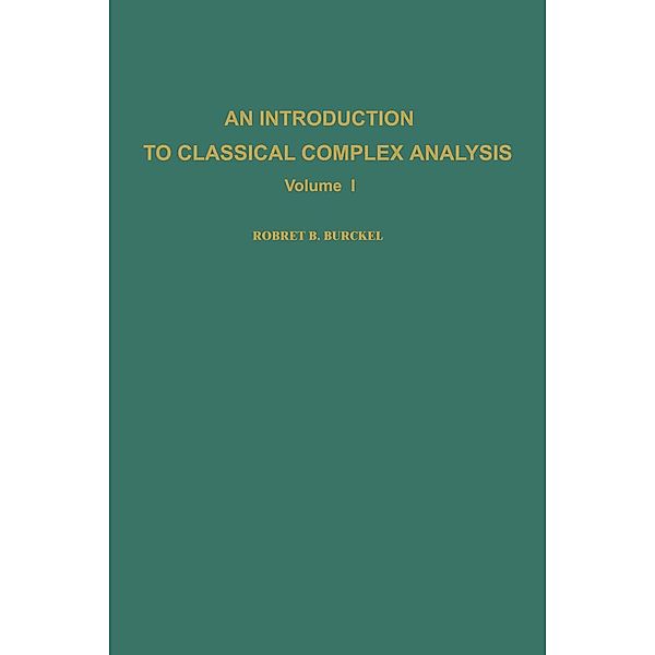 An Introduction to Classical Complex Analysis