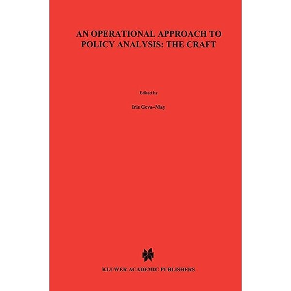 An Operational Approach to Policy Analysis: The Craft, Iris Geva-May