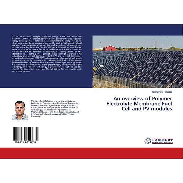 An overview of Polymer Electrolyte Membrane Fuel Cell and PV modules, Kamaljyoti Talukdar