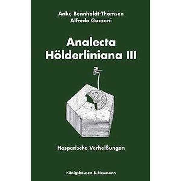 Analecta Hölderliana, Anke Bennholdt-Thomsen, Alfredo Guzzoni