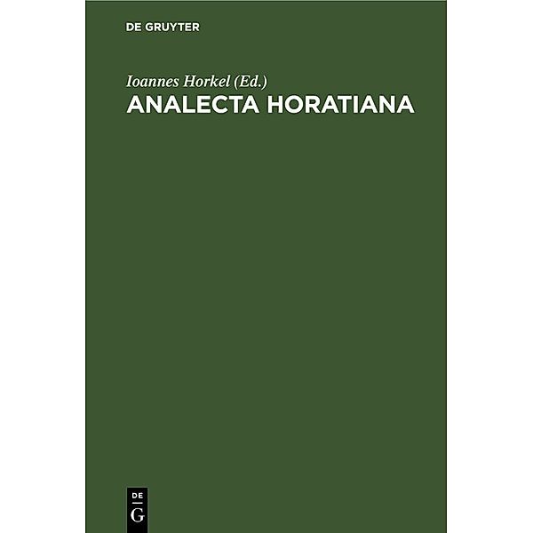 Analecta Horatiana