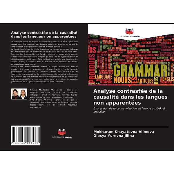 Analyse contrastée de la causalité dans les langues non apparentées, Mukharam Khayatovna Alimova, Olesya Yurevna Jilina