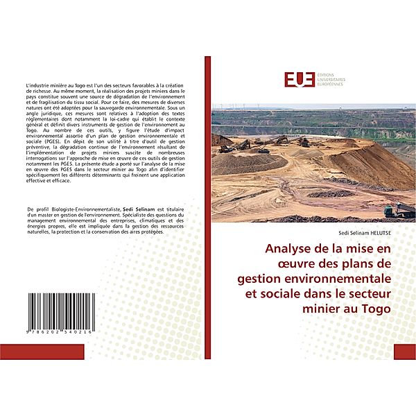 Analyse de la mise en oeuvre des plans de gestion environnementale et sociale dans le secteur minier au Togo, Sedi Selinam HELUTSE