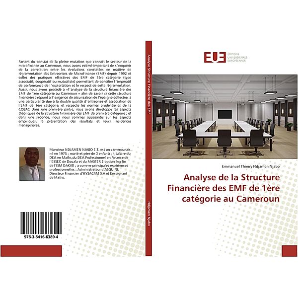 Analyse de la Structure Financière des EMF de 1ère catégorie au Cameroun, Emmanuel Thierry Ndjamen Njabo
