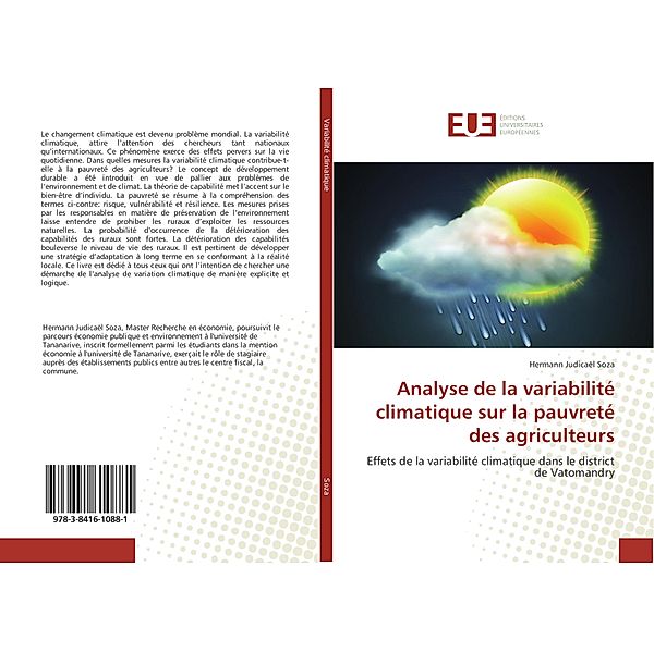 Analyse de la variabilité climatique sur la pauvreté des agriculteurs, Hermann Judicaël Soza