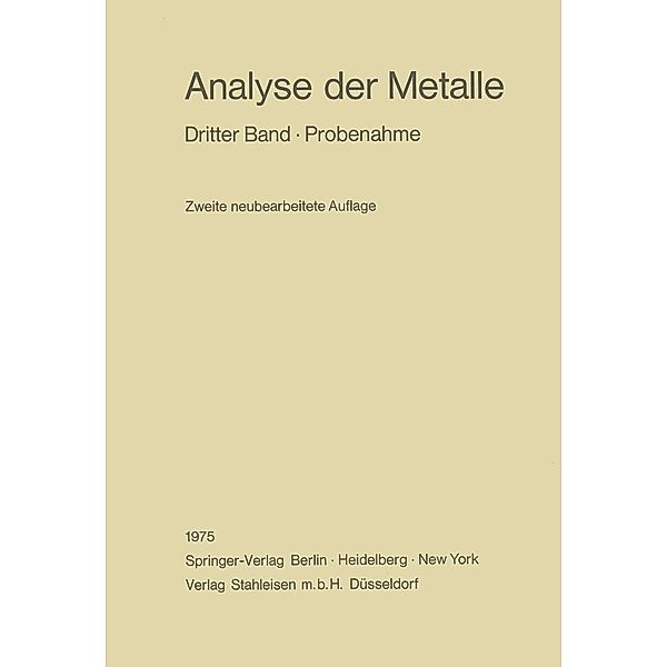 Analyse der Metalle