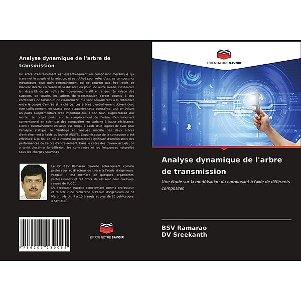 Analyse dynamique de l'arbre de transmission, BSV Ramarao, DV Sreekanth