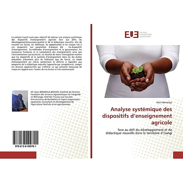 Analyse systémique des dispositifs d'enseignement agricole, Alain Bononga