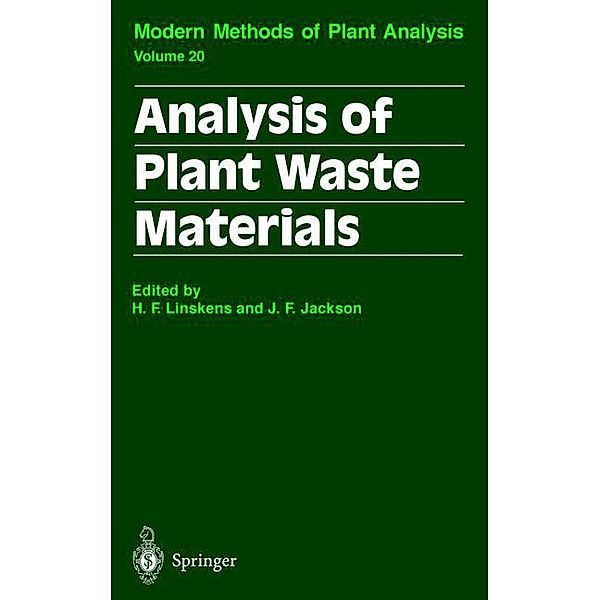Analysis of Plant Waste Materials