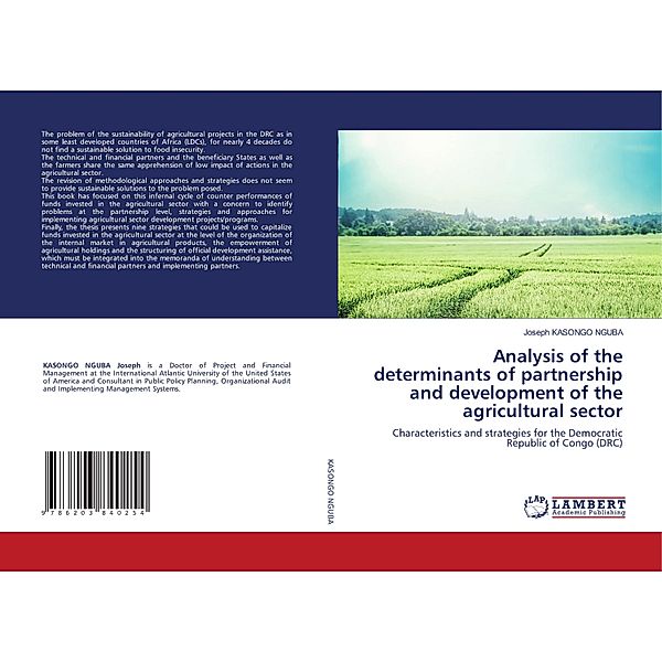 Analysis of the determinants of partnership and development of the agricultural sector, Joseph KASONGO NGUBA
