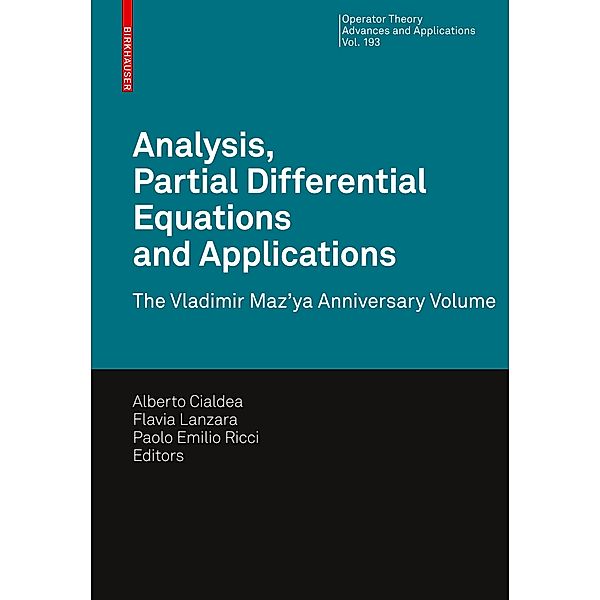 Analysis, Partial Differential Equations and Applications