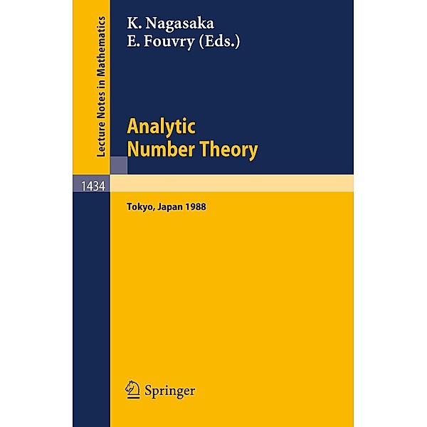 Analytic Number Theory / Lecture Notes in Mathematics Bd.1434