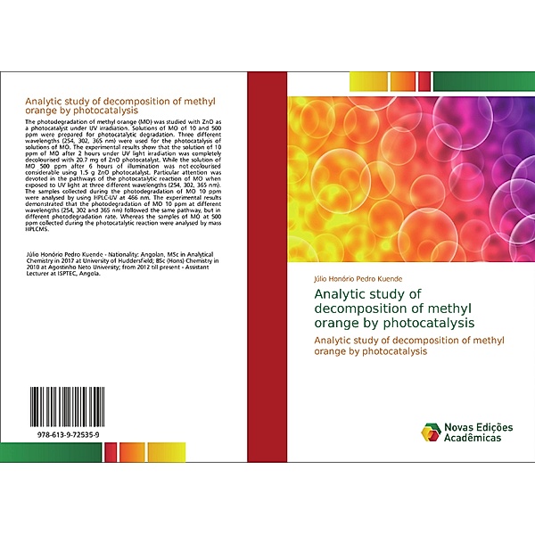 Analytic study of decomposition of methyl orange by photocatalysis, Júlio Honório Pedro Kuende
