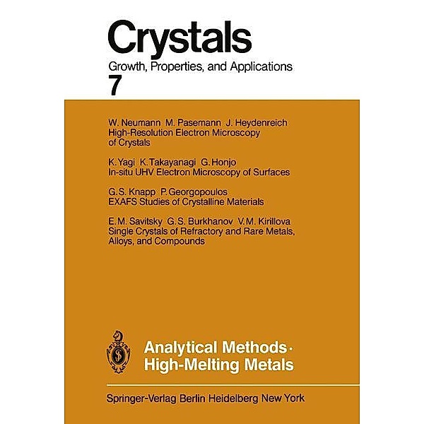 Analytical Methods High-Melting Metals