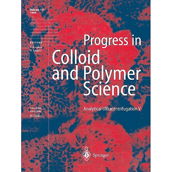 Analytical Ultracentrifugation V / Progress in Colloid and Polymer Science Bd.113