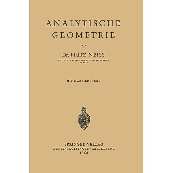 Analytische Geometrie, F. Neiss