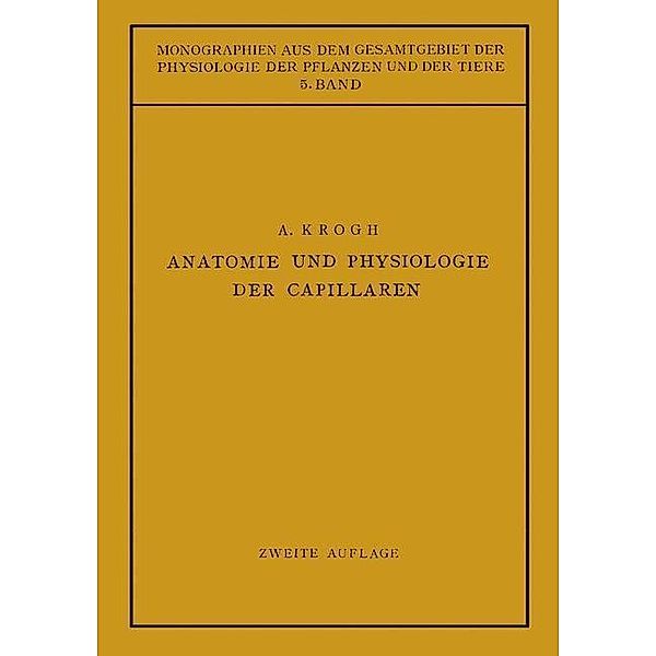 Anatomie und Physiologie der Capillaren / Monographien aus dem Gesamtgebiet der Physiologie der Pflanzen und der Tiere, August Krogh, Wilhelm S. Feldberg