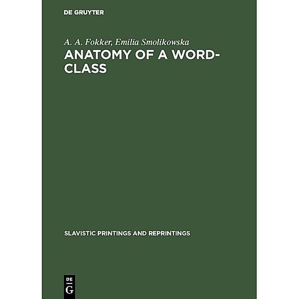 Anatomy of a word-class, A. A. Fokker, Emilia Smolikowska