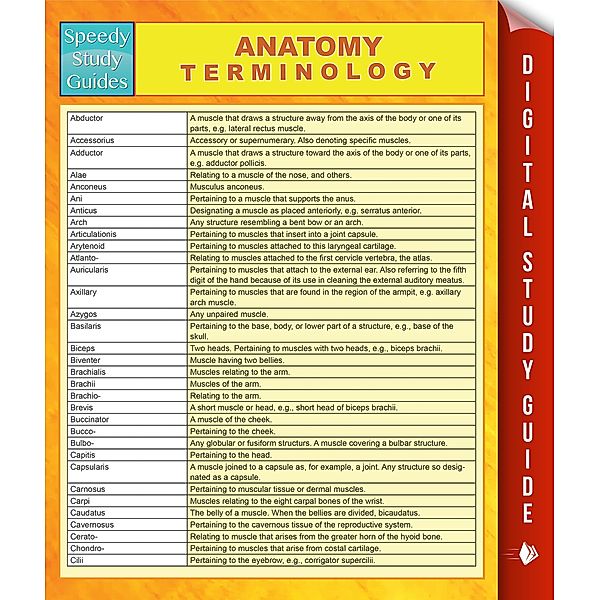 Anatomy Terminology / Dot EDU, Speedy Publishing