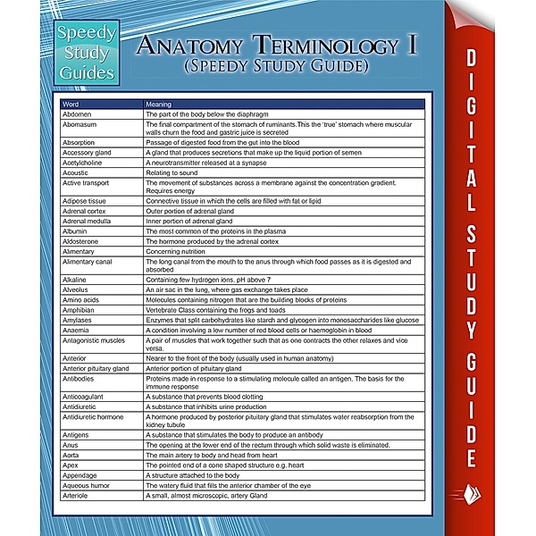 Anatomy Terminology I (Speedy Study Guide) / Dot EDU, Speedy Publishing