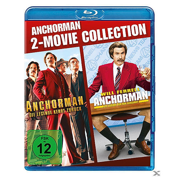 Anchorman 2 Movie Collection - 2 Disc Bluray, Paul Rudd David Koechner Fred Willard
