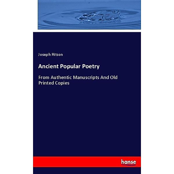 Ancient Popular Poetry, Joseph Ritson