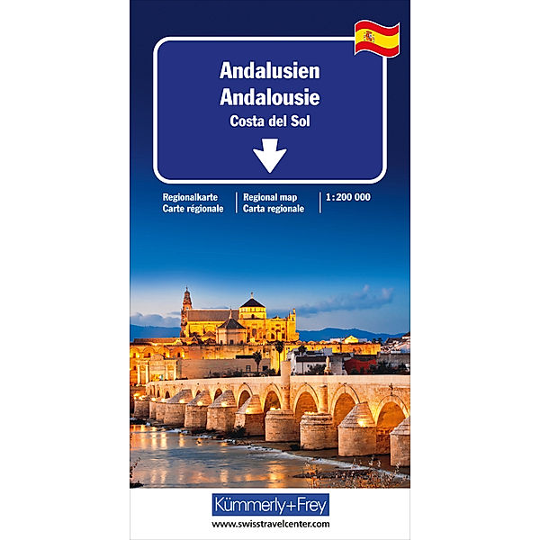 Andalusien, Costa del Sol Regionalkarte 1:200 000