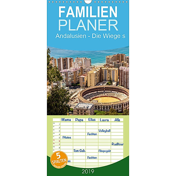 Andalusien - die Wiege vieler spanischer Traditione - Familienplaner hoch (Wandkalender 2019 , 21 cm x 45 cm, hoch), Clave Rodriguez