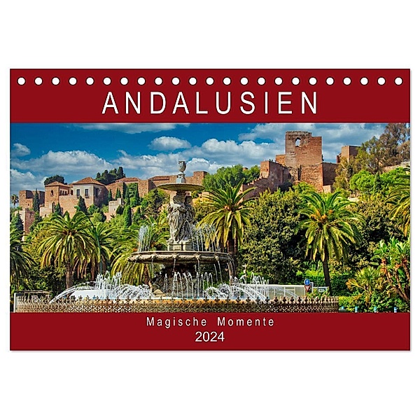 Andalusien - Magische Momente (Tischkalender 2024 DIN A5 quer), CALVENDO Monatskalender, Astrid Schmid