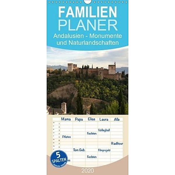 Andalusien - Monumente und Naturlandschaften - Familienplaner hoch (Wandkalender 2020 , 21 cm x 45 cm, hoch), Juergen Schonnop