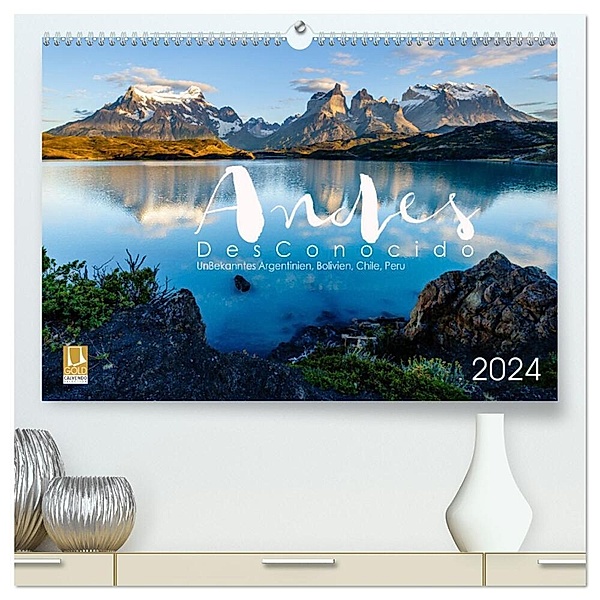 Andes Desconocido, Unbekannte Landschaften der Anden (hochwertiger Premium Wandkalender 2024 DIN A2 quer), Kunstdruck in Hochglanz, David Gysel Lenk