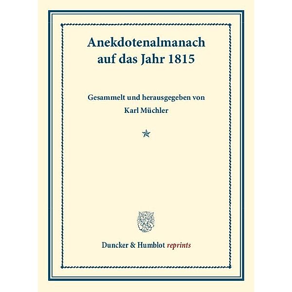 Anekdotenalmanach auf das Jahr 1815.