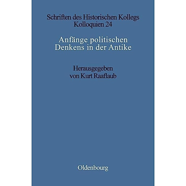Anfänge politischen Denkens in der Antike / Jahrbuch des Dokumentationsarchivs des österreichischen Widerstandes