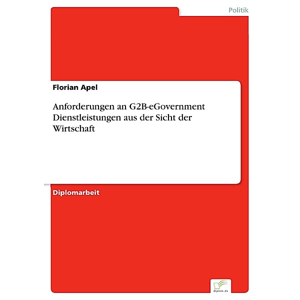 Anforderungen an G2B-eGovernment Dienstleistungen aus der Sicht der Wirtschaft, Florian Apel