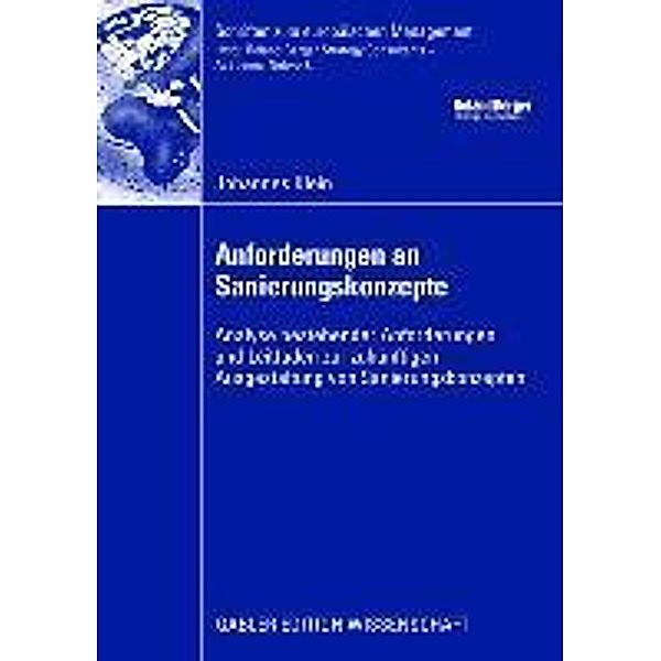 Anforderungen an Sanierungskonzepte / Schriften zum europäischen Management, Johannes Klein